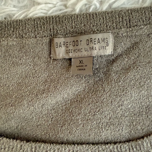 Barefoot Dreams Women's Cozy Chic Lite Slouchy Pullover & Culotte Pant-Dove Gray - Picture 7 of 8